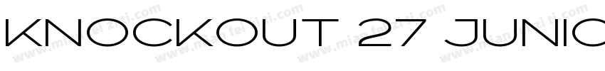 knockout 27 juniorbantamwt字体转换